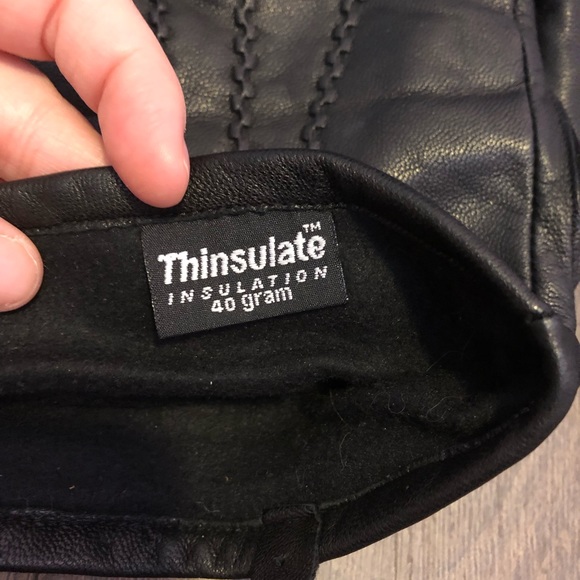 Black leather gloves - Picture 5 of 6